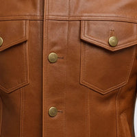 Buy Western Style Leather Dark Brown Jacket – Premium Unisex Outerwear