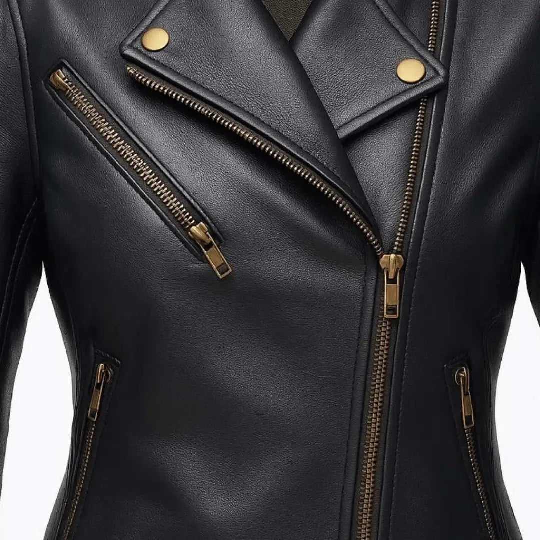 Buy Ladies Short Biker Leather Jacket – Premium Leather