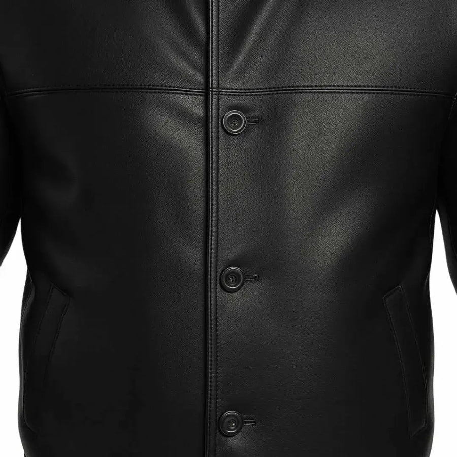 Buy Men’s Leather Black Jacket – Premium Classic Outerwear