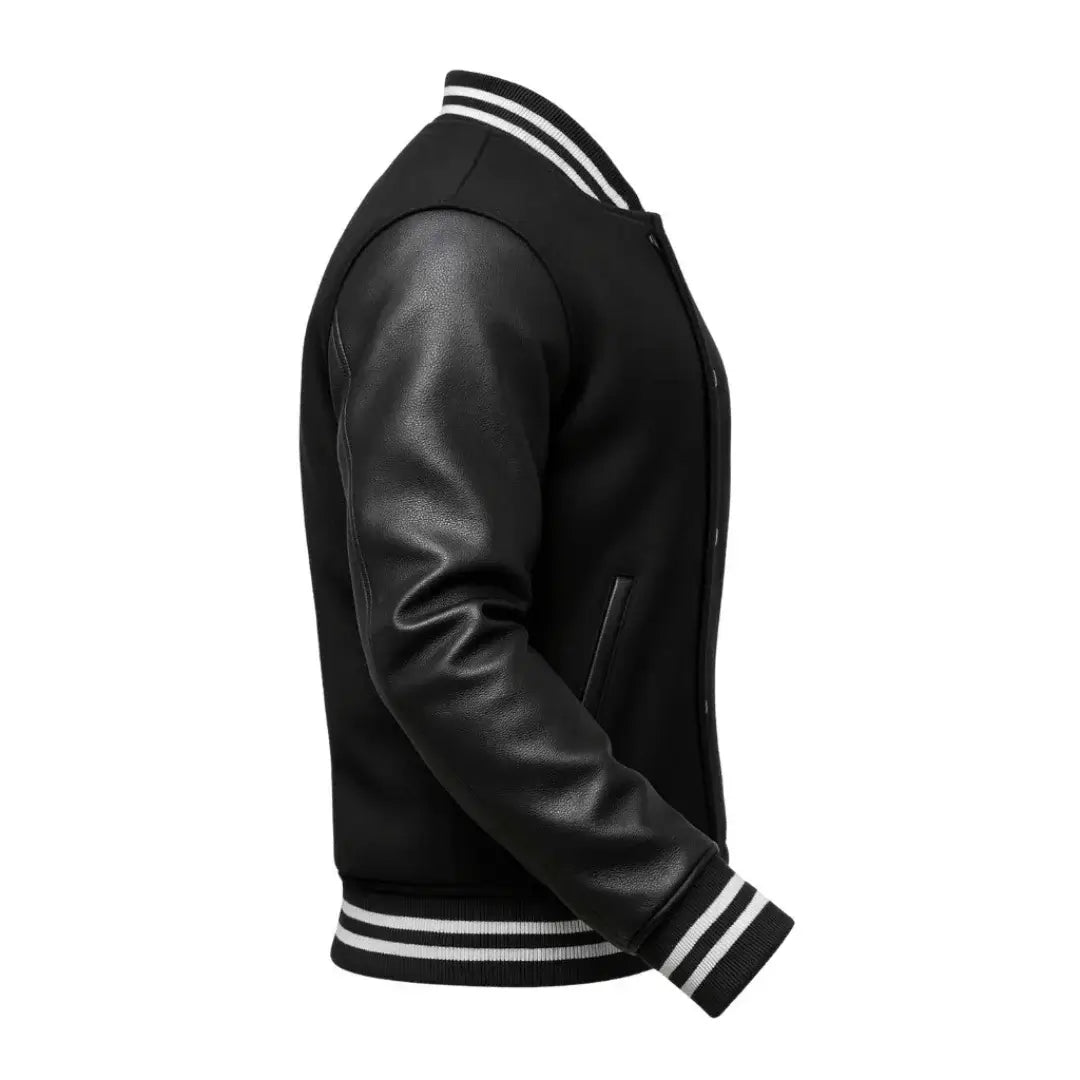 Buy Black Varsity Letterman Jacket – Premium Unisex Leather Outerwear