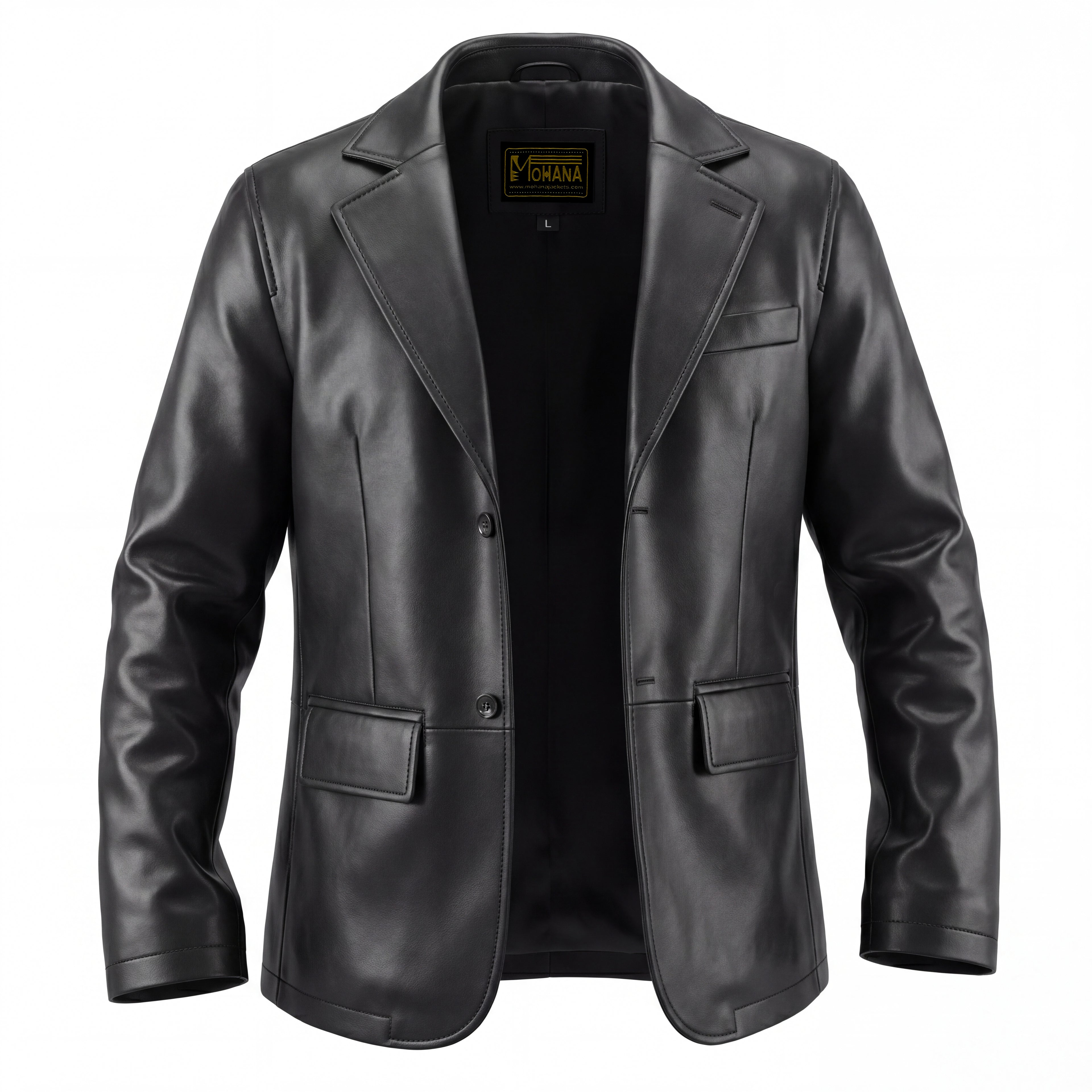 Buy Black Leather Jacket – Premium Leather Blazer for Men