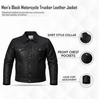Buy Motorcycle Rider Black Leather Jacket for Men – Premium Biker Gear