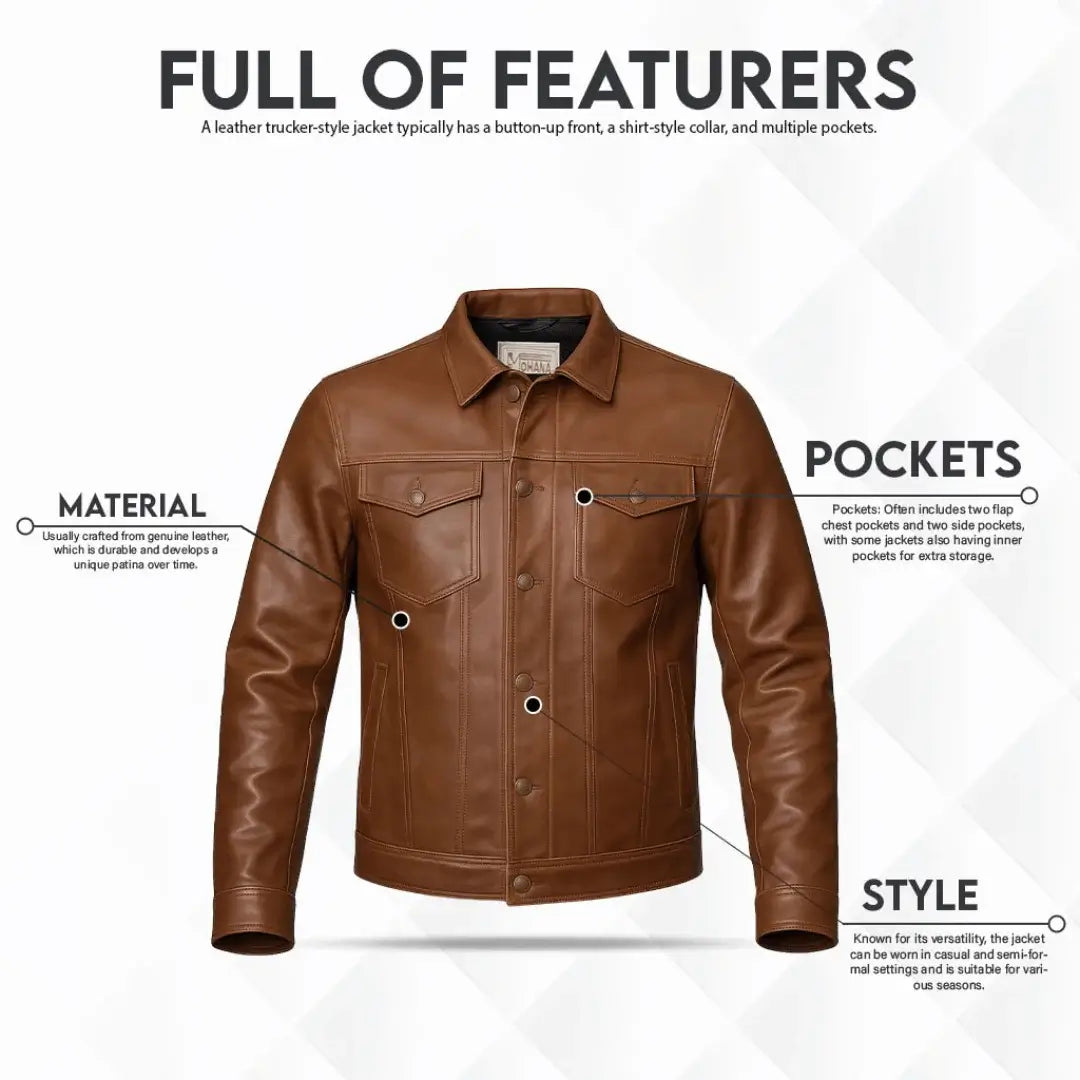 Buy Western Style Leather Dark Brown Jacket – Premium Unisex Outerwear