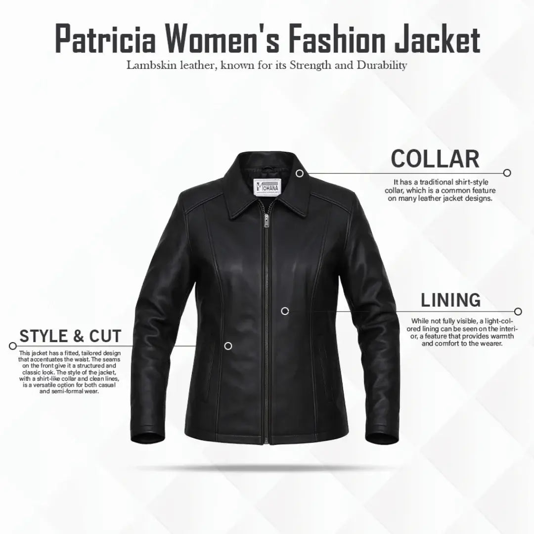 Buy Women’s Black Moto Jacket – Premium Leather
