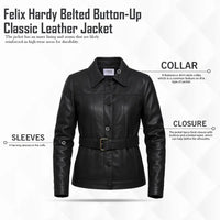 Buy Ladies Leather Black Trench Coat – Premium Leather
