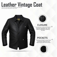 Buy Men’s Leather Black Jacket – Premium Classic Outerwear