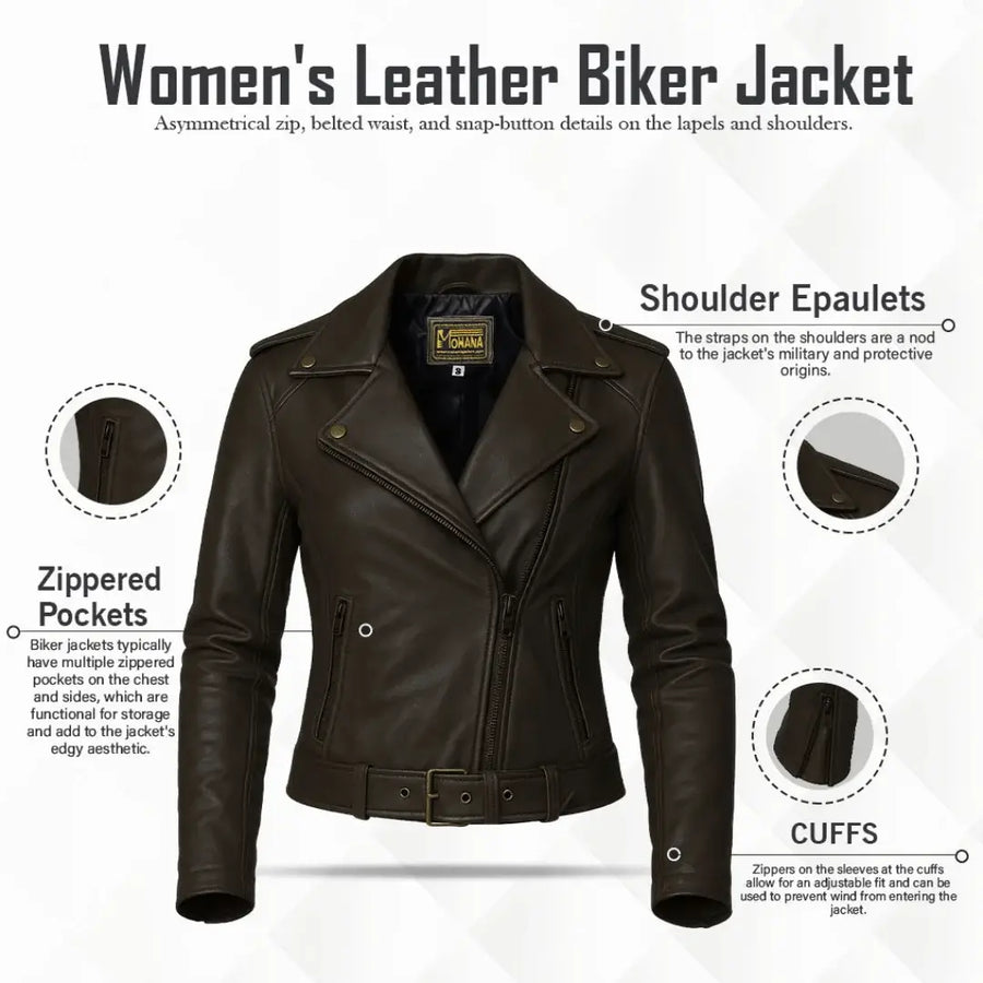 Buy Quilted Shoulder Leather Jacket – Premium Unisex Biker Outerwear