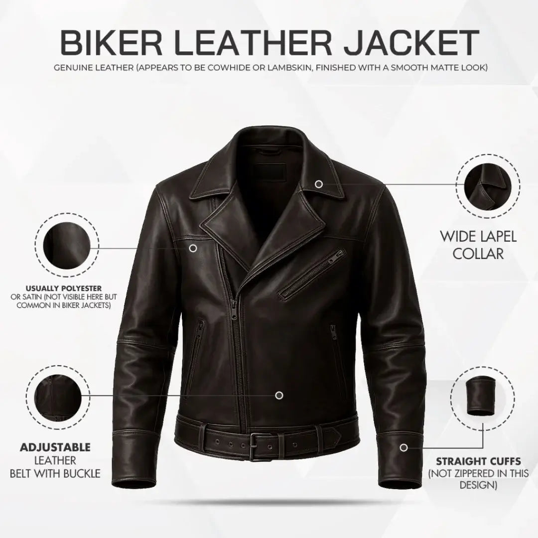 Buy High Quality Men’s Motorcycle Leather Jacket – Waterproof, Windproof Biker