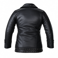 Buy Women’s Lapel Zipper Leather Jacket – Punk Rivet Jacket