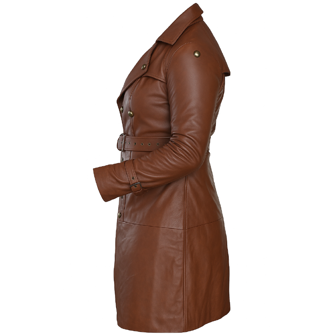Buy Men’s Winter Trench Coat  – Full Length Brown Overcoat
