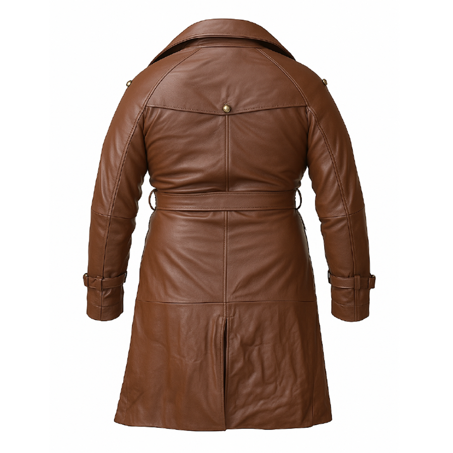 Buy Men’s Winter Trench Coat  – Full Length Brown Overcoat