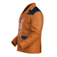 Buy Men’s Western Leather Blazer – Genuine Brown & Blue Leather Jacket
