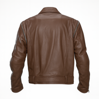 Buy Mens Brando Brown Biker Retro Vintage  Motorcycle Jacket – Genuine Leather Rider’s Gear
