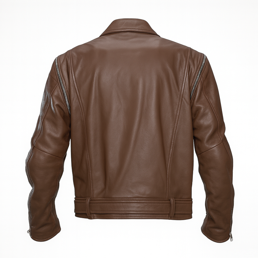 Buy Mens Brando Brown Biker Retro Vintage  Motorcycle Jacket – Genuine Leather Rider’s Gear