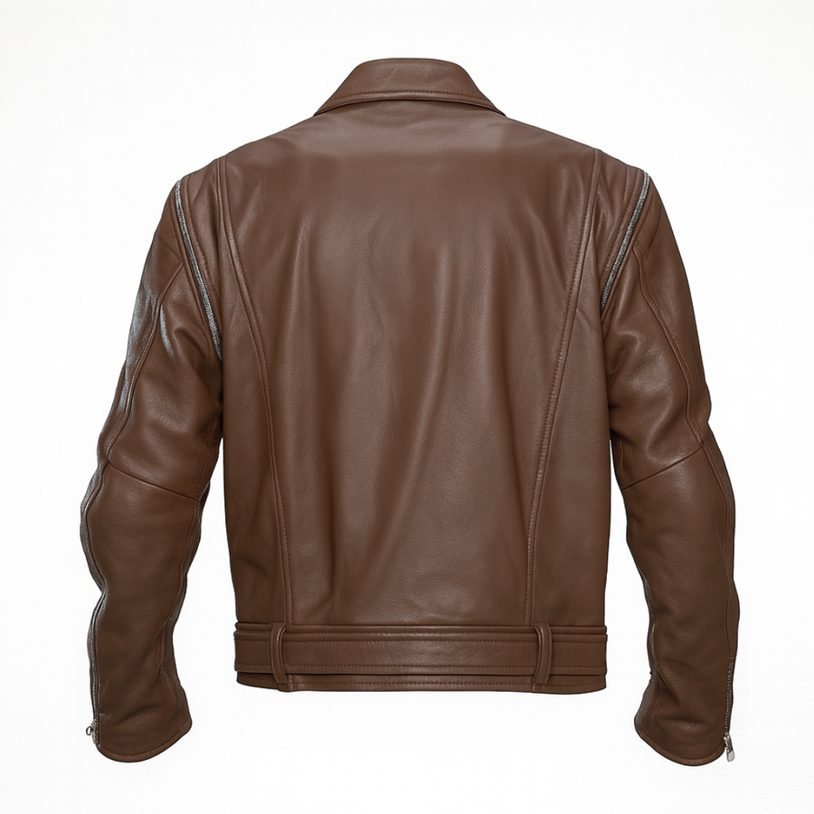 Buy Mens Brando Brown Biker Retro Vintage  Motorcycle Jacket – Genuine Leather Rider’s Gear
