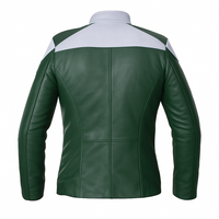 Buy Green Leather Biker Jacket – Premium Unisex Motorcycle Jacket