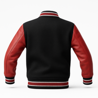 Buy Letterman Leather Red Jacket – Premium Unisex Varsity Outerwear