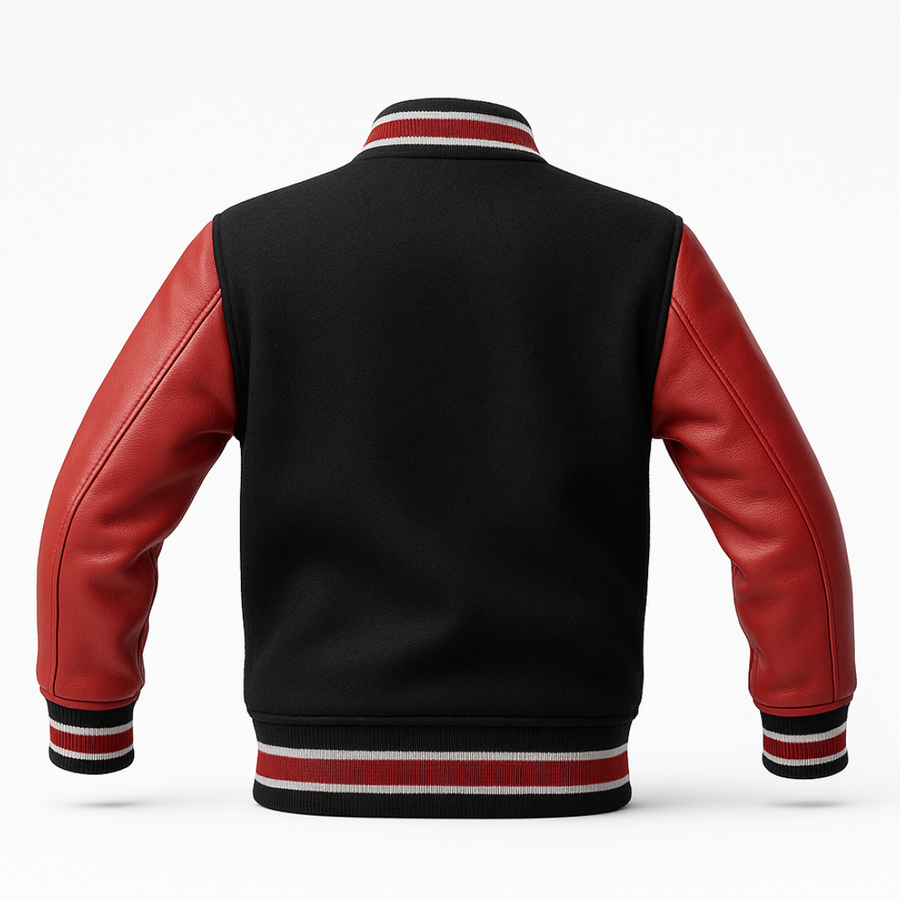 Buy Letterman Leather Red Jacket – Premium Unisex Varsity Outerwear