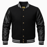 Buy Black Varsity Letterman Jacket – Premium Unisex Leather Outerwear
