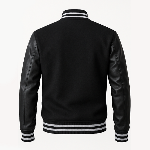 Buy Black Varsity Letterman Jacket – Premium Unisex Leather Outerwear