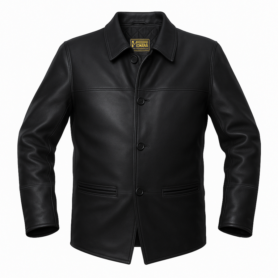 Buy Men’s Leather Black Jacket – Premium Classic Outerwear