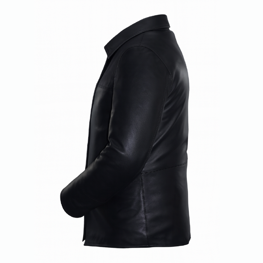Buy Men’s Leather Black Jacket – Premium Classic Outerwear