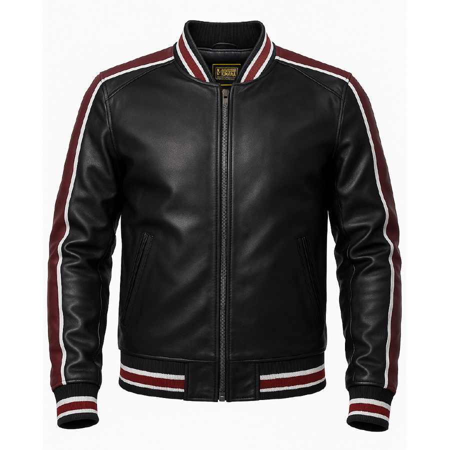 Buy Men’s Varsity Leather Jacket – Premium Collegiate-Style Outerwear