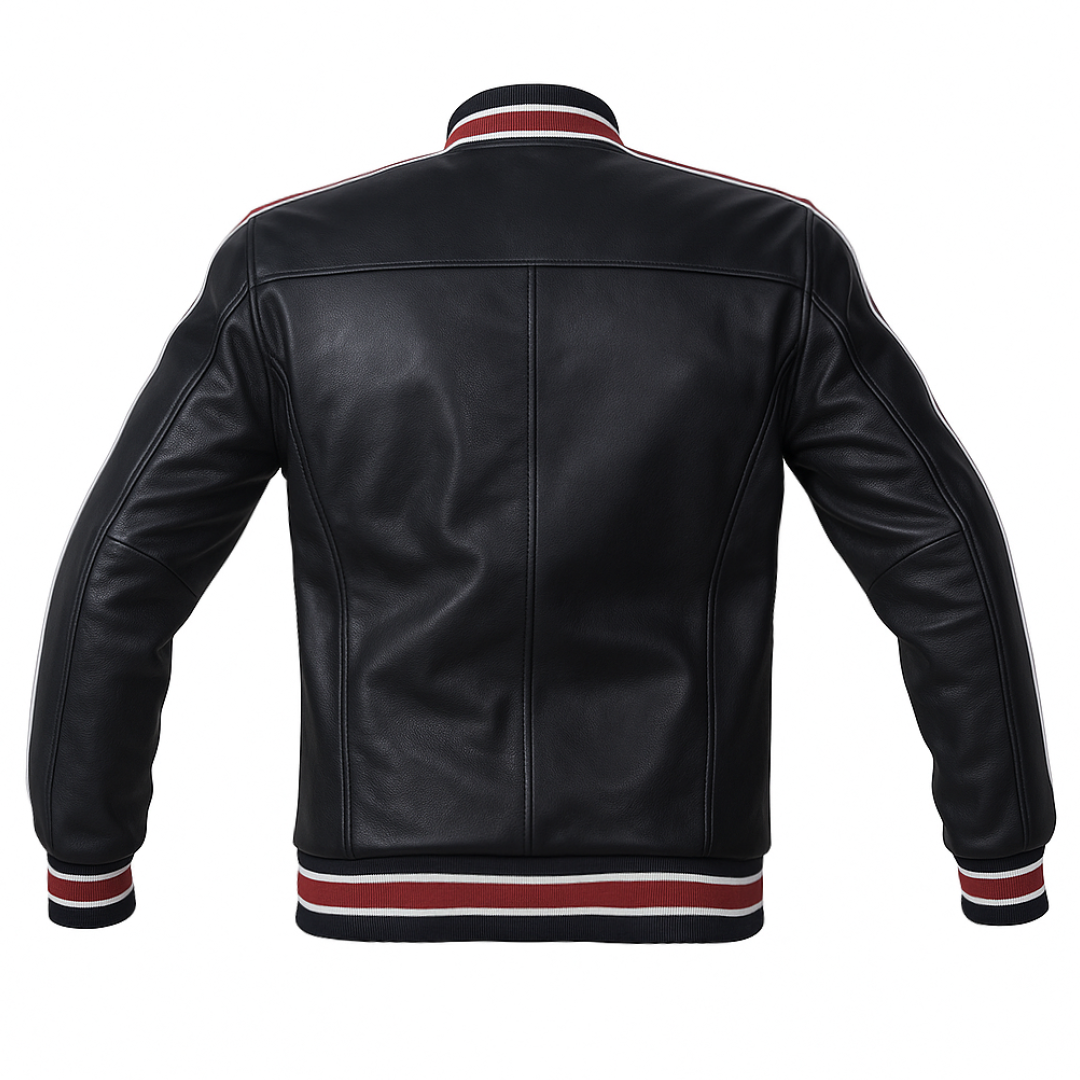 Buy Men’s Varsity Leather Jacket – Premium Collegiate-Style Outerwear