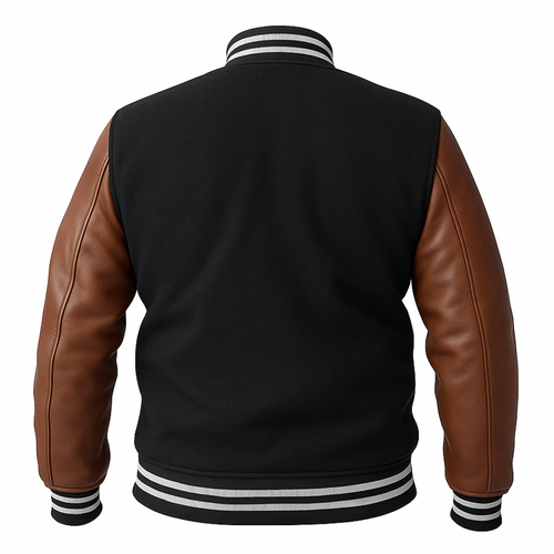 Buy Baseball Varsity Jacket with Brown Leather Sleeves – Premium Unisex Outerwear