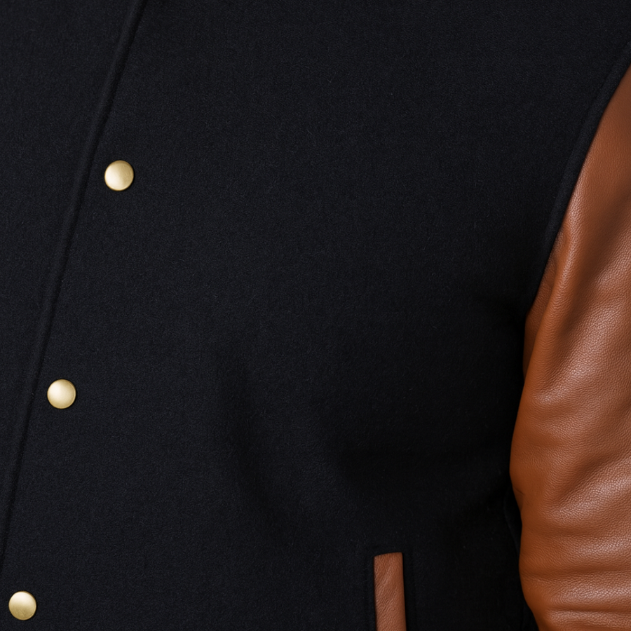 Buy Baseball Varsity Jacket with Brown Leather Sleeves – Premium Unisex Outerwear