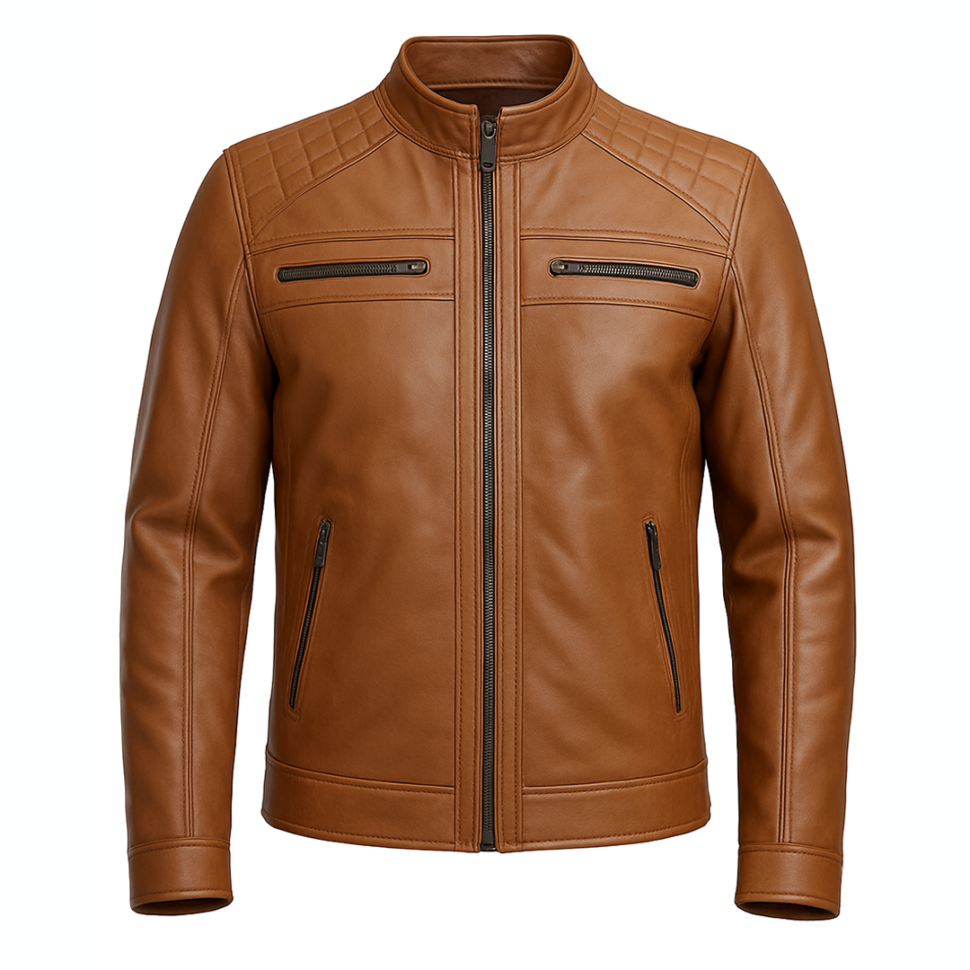Buy Bike Racer Brown Leather Jacket – Premium Biker Outerwear