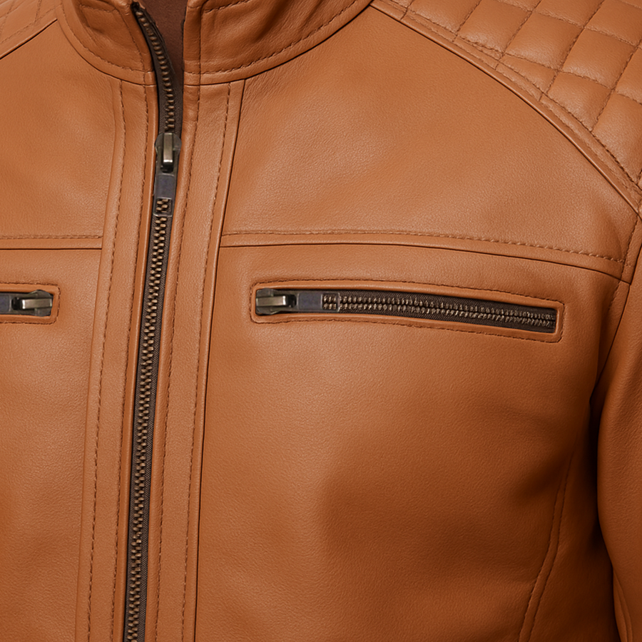 Buy Bike Racer Brown Leather Jacket – Premium Biker Outerwear