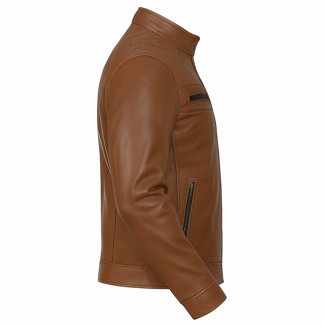 Buy Bike Racer Brown Leather Jacket – Premium Biker Outerwear