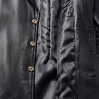 Men’s Black Leather Blazer Jacket