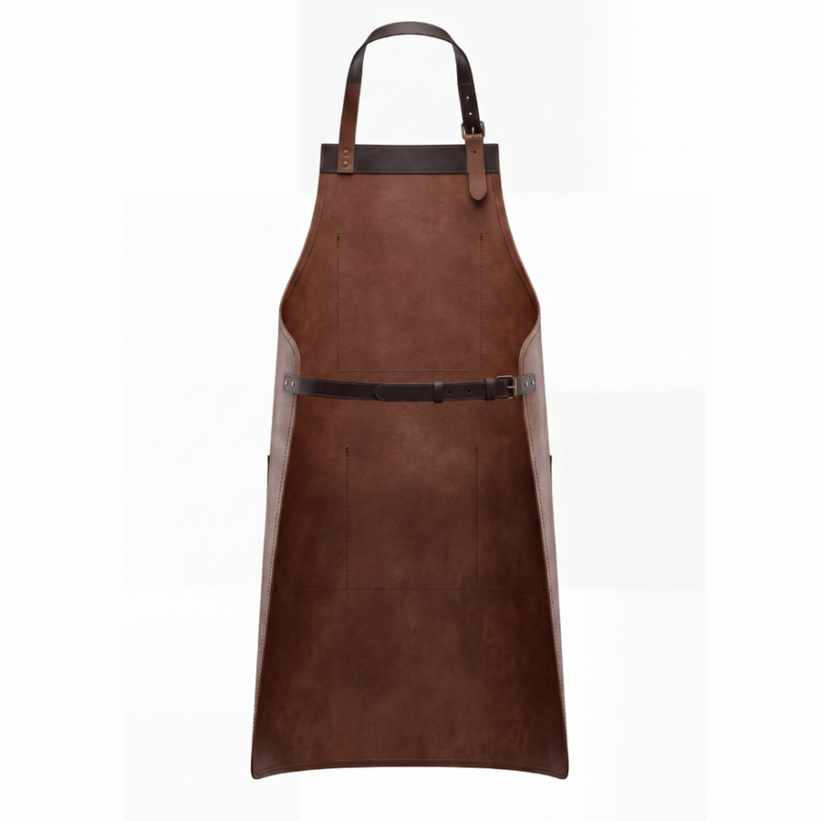Brown Leather Work Apron