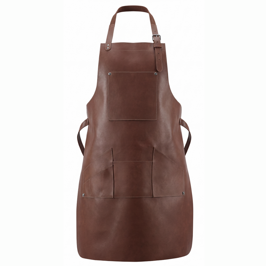 Brown Leather Work Apron
