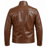 Buy Stellar Brown Leather Men’s Jacket – Premium Outerwear