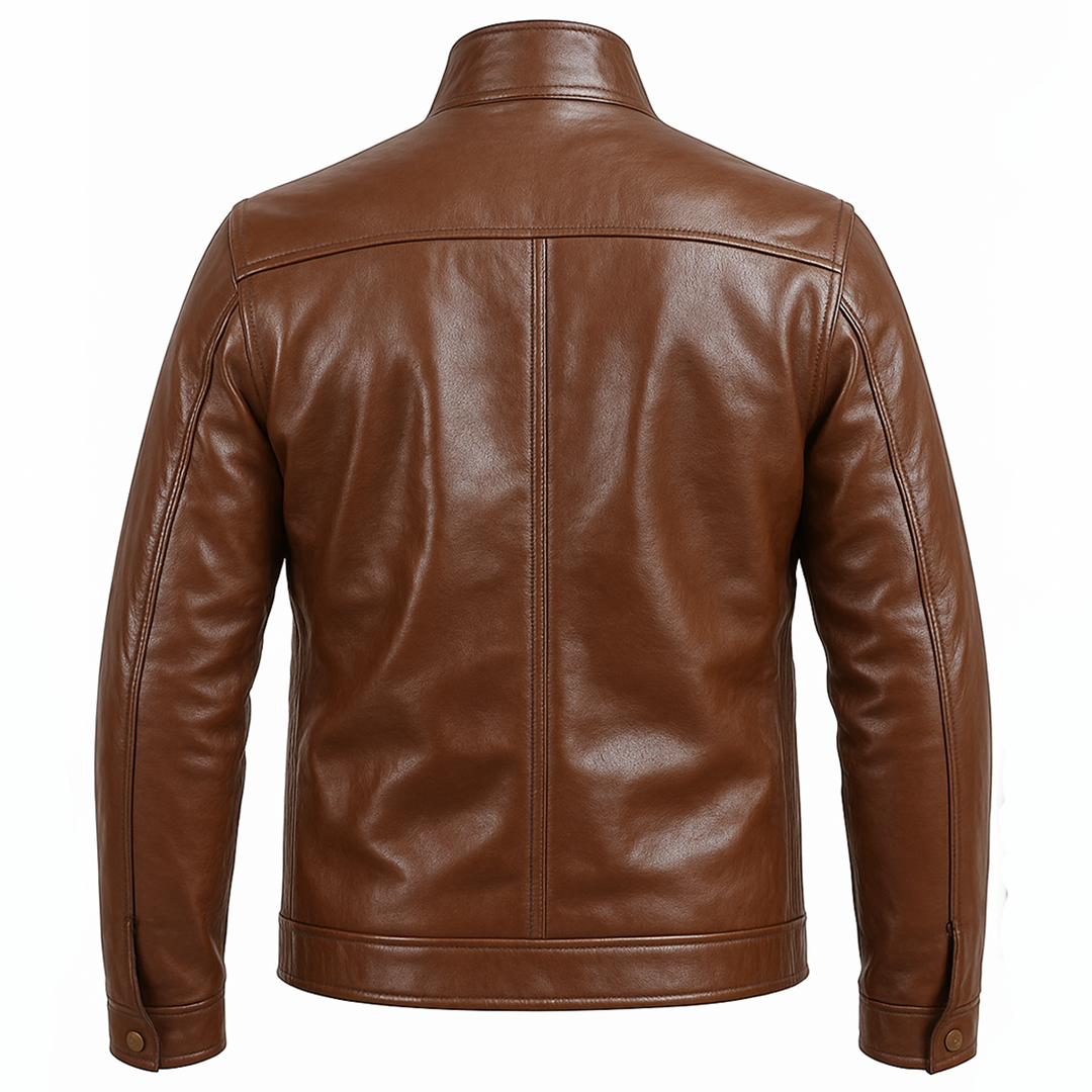 Buy Stellar Brown Leather Men’s Jacket – Premium Outerwear