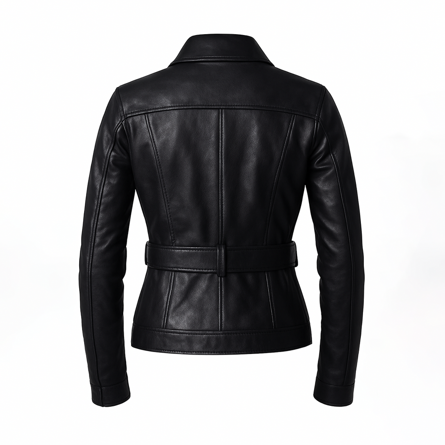 Buy Ladies Leather Black Trench Coat – Full Grain leather