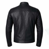 Buy Genuine Leather Men’s Biker Jacket with Shoulder Paddings & Zipper – Premium Ride-Ready