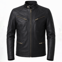 Buy Genuine Leather Men’s Moto Jacket Black – Rugged Road-Ready