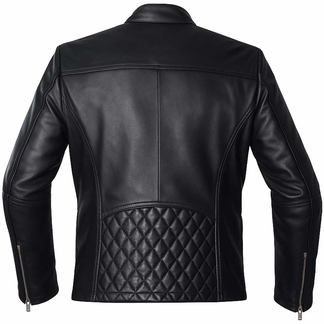 Buy Genuine Leather Men’s Moto Jacket Black – Rugged Road-Ready