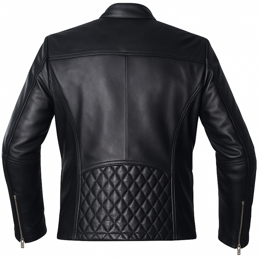Buy Genuine Leather Men’s Moto Jacket Black – Rugged Road-Ready