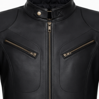 Buy Genuine Leather Men’s Moto Jacket Black – Rugged Road-Ready