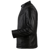 Buy Genuine Leather Men’s Moto Jacket Black – Rugged Road-Ready