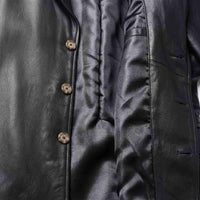 Men’s Black Leather Blazer Jacket